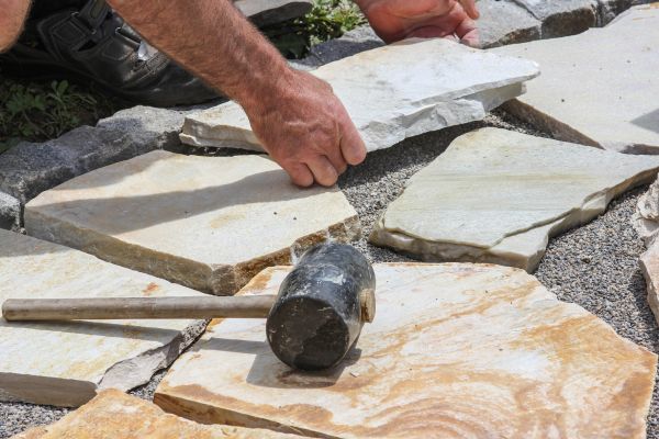 Stone Sidewalk Installation in Arroyo Grande